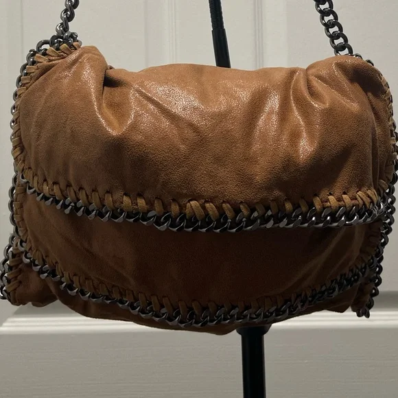 🛑 Stella McCartney Brown Suede Chain Purse- Falabella Shoulder Bag - Picture 5 of 11
